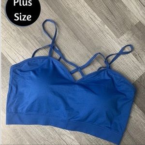 ✨new✨ Seamless Bralette -Plus Size, Blue